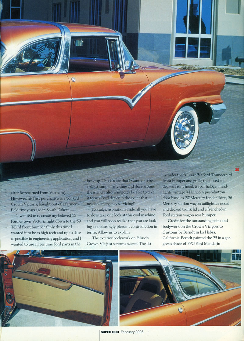 1955 Ford Fairlane Crown Victoria Custom 2005 Super Rod Article (Page 35)