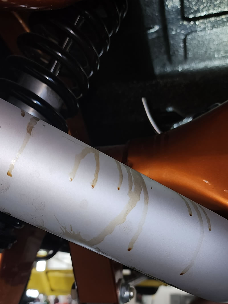 2024-02-16 - Overflow Tube Leakage Onto Exhaust (Oversight by Cambra Speed Shop)