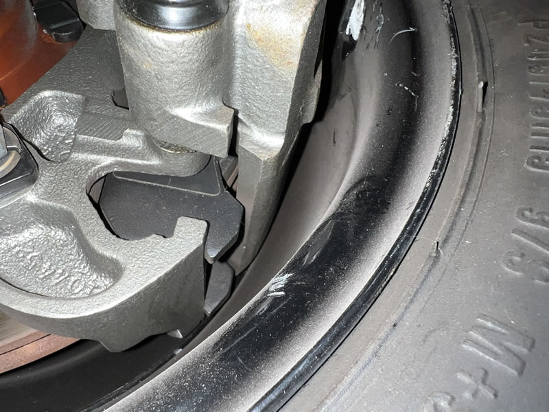 2024-05-06 - Rear Brake Calipers Too Close to Wheel 2 - Incorrect Measurements