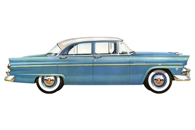 Illustration: 1955 Ford Customline Fordor Sedan