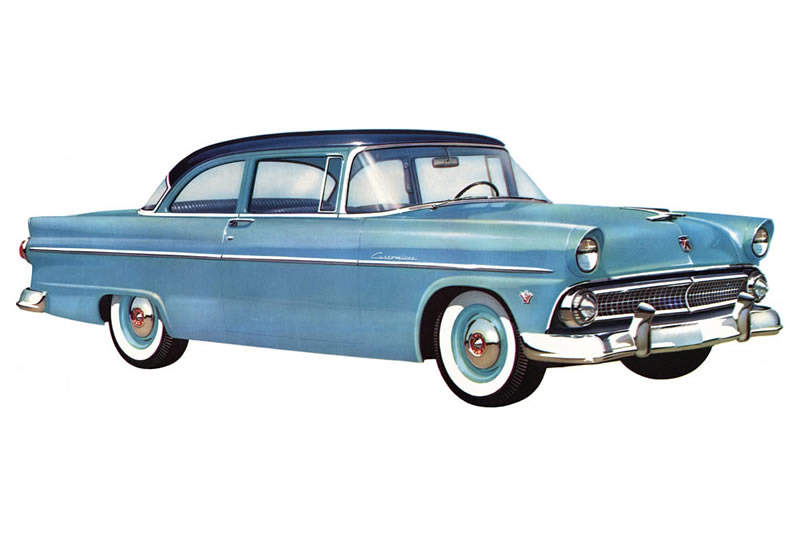 Illustration: 1955 Ford Customline Tudor Sedan