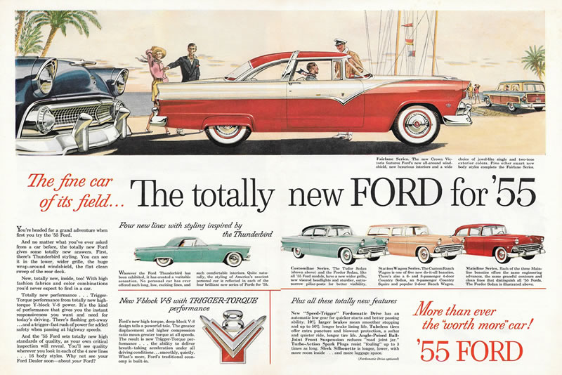 Magazine Ad: The totally new Ford for '55
