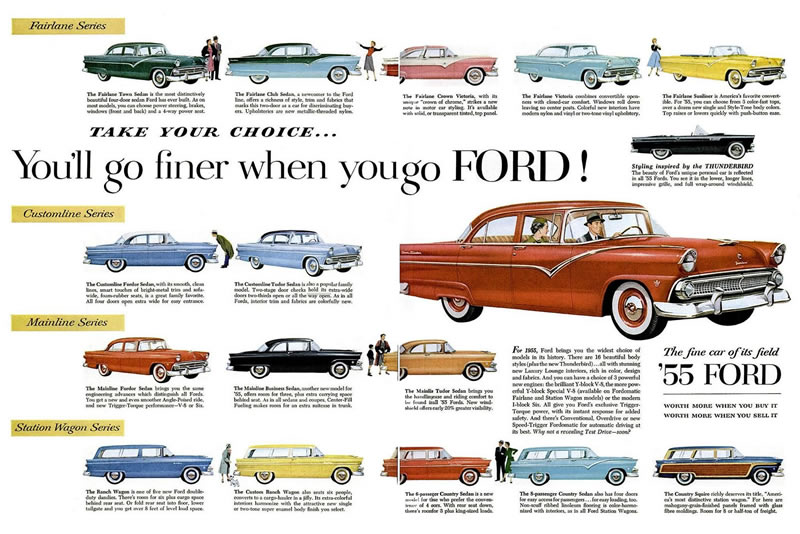 Magazine Ad: You'll go finer when you go Ford!