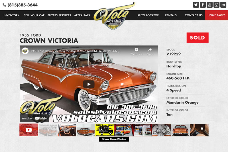 Screenshot: Volo Auto Sales Sold 2020
